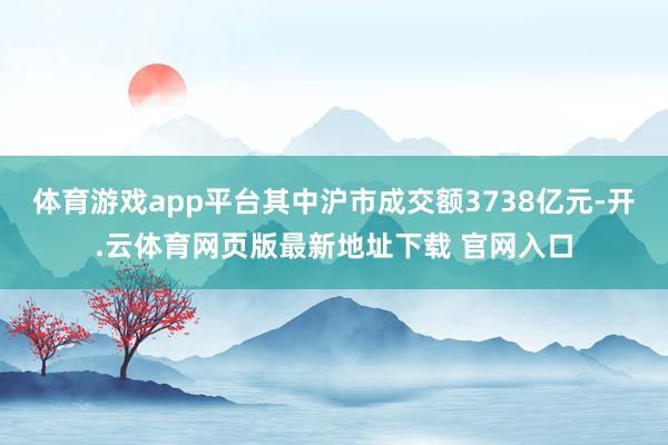 体育游戏app平台其中沪市成交额3738亿元-开.云体育网页版最新地址下载 官网入口